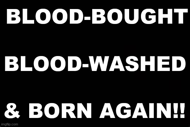BLOOD-BOUGHT....BLOOD-WASHED....& BORN AGAIN!! | BLOOD-BOUGHT; BLOOD-WASHED; & BORN AGAIN!! | image tagged in salvation,jesus on the cross | made w/ Imgflip meme maker