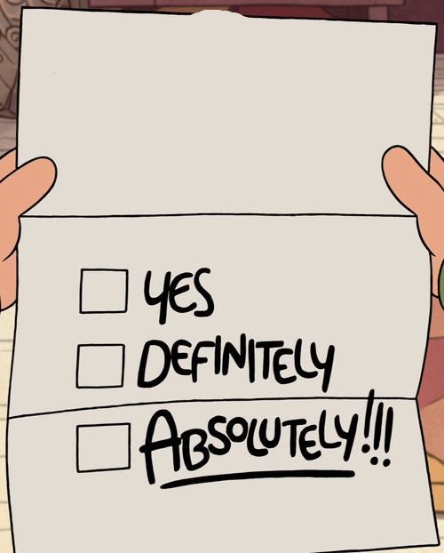 High Quality yes, definitely, ABSOLUTELY! Blank Meme Template