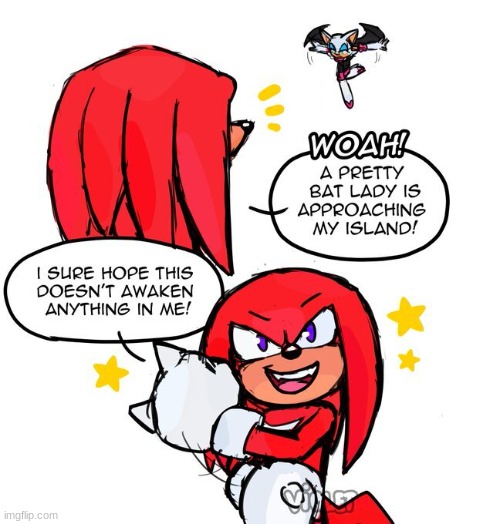 knuxouge (art by violetmadness7) | made w/ Imgflip meme maker