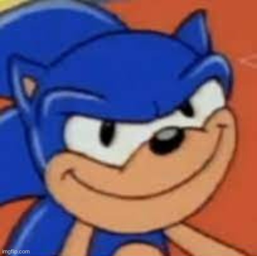 me posting sonic ship art knowing damn well everyone will hate me more for it: | image tagged in sonic smirk no writing | made w/ Imgflip meme maker