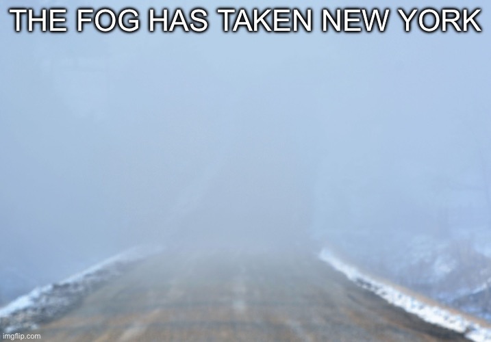 The fog is coming mfs when the fog actually comes: | THE FOG HAS TAKEN NEW YORK | image tagged in into the fog | made w/ Imgflip meme maker