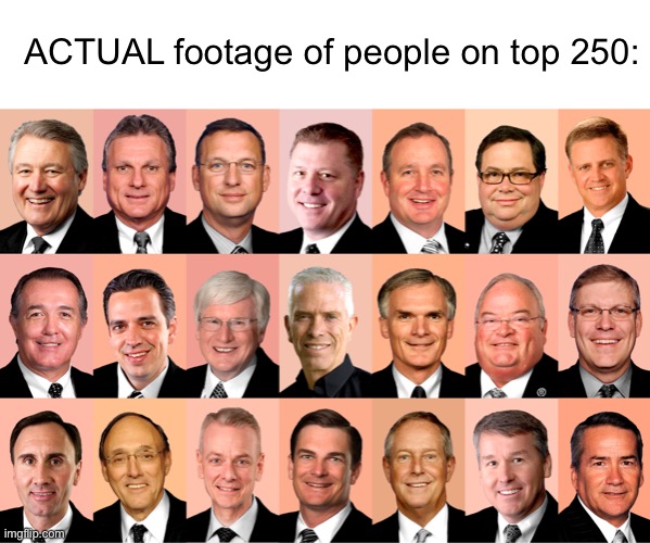 It has a ton of people who post in politics (#1,795) | ACTUAL footage of people on top 250: | image tagged in politics,leaderboard,memes,so true,political meme,true | made w/ Imgflip meme maker