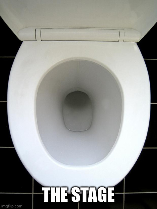TOILET | THE STAGE | image tagged in toilet | made w/ Imgflip meme maker