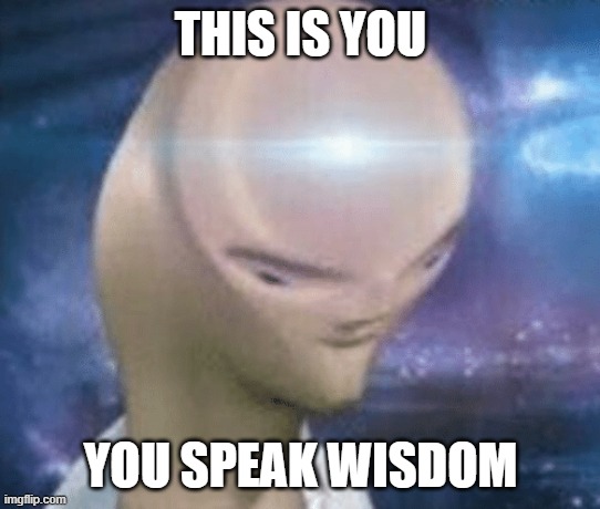 SMORT | THIS IS YOU YOU SPEAK WISDOM | image tagged in smort | made w/ Imgflip meme maker