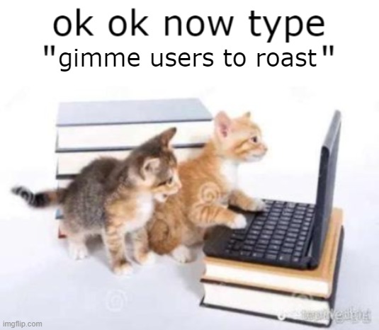 now type | gimme users to roast | image tagged in now type | made w/ Imgflip meme maker