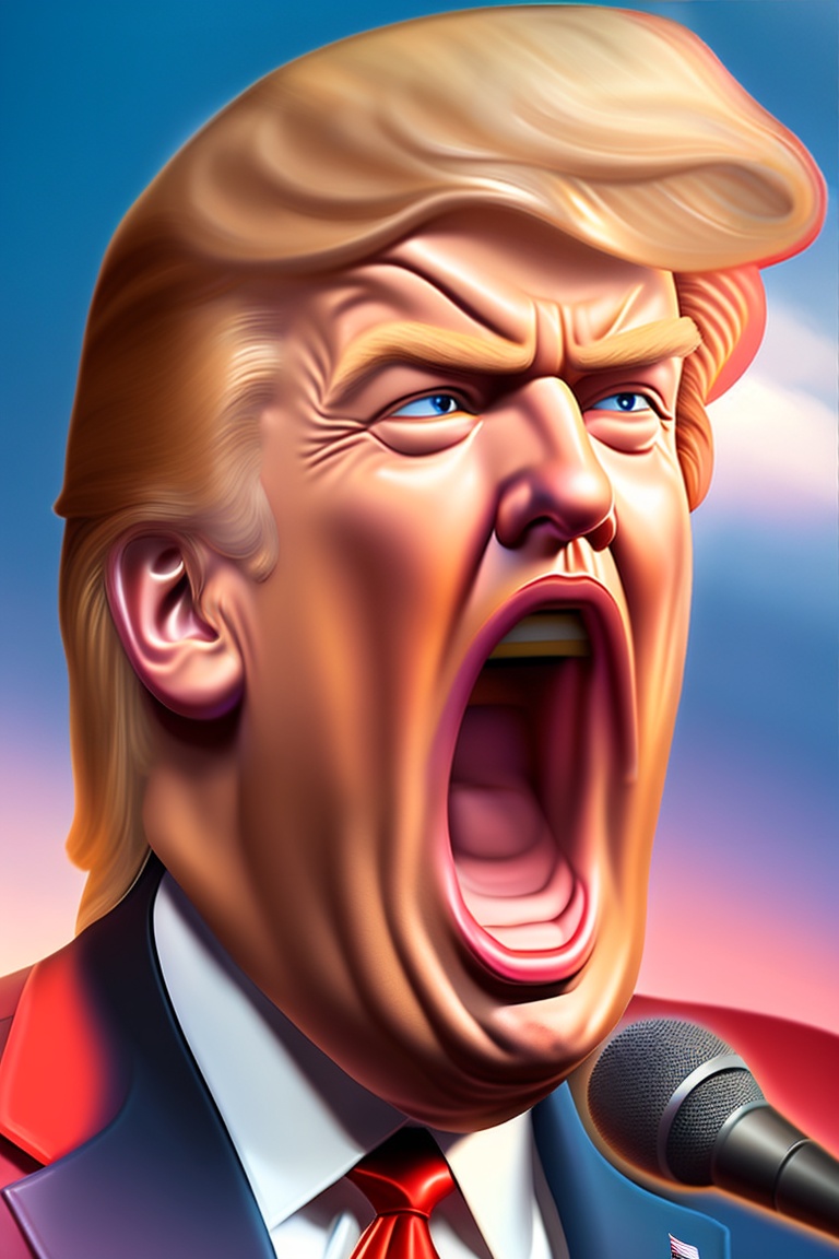 High Quality Trump, the Big Mouth who keeps getting himself in deeper Blank Meme Template