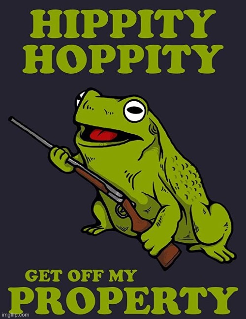 HIPPITY HOPPITY GET OFF MY PROPERTY MOTHERFU- | image tagged in funny,frog | made w/ Imgflip meme maker