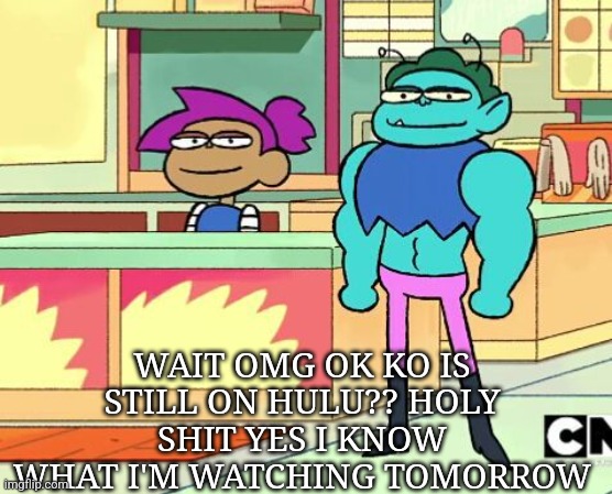 I swear i don't jusg like it because of raymond. This was [and still is] my comfort show | WAIT OMG OK KO IS STILL ON HULU?? HOLY SHIT YES I KNOW WHAT I'M WATCHING TOMORROW | made w/ Imgflip meme maker