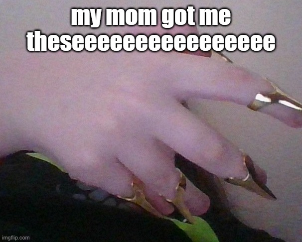RING CLAWSSSSSSSSSSSS | my mom got me theseeeeeeeeeeeeeeee | made w/ Imgflip meme maker