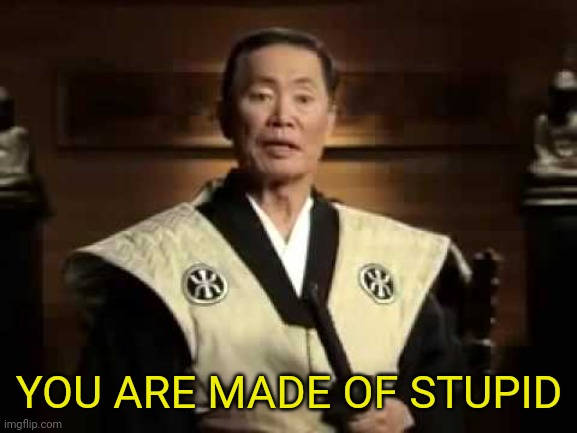 You are made of stupid. | YOU ARE MADE OF STUPID | image tagged in you are made of stupid | made w/ Imgflip meme maker