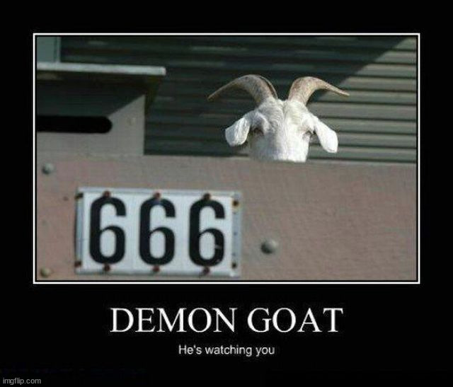 image tagged in demon,goat | made w/ Imgflip meme maker
