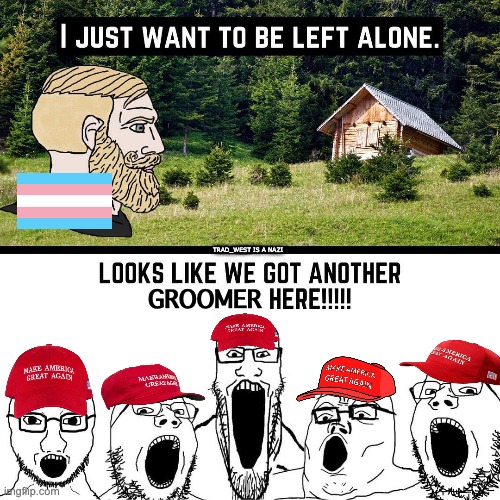 Happy Pride to everyone who celebrates. | TRAD_WEST IS A NAZI; GROOMER | image tagged in transgender,homophobic,lgbtq,groomer,republicans | made w/ Imgflip meme maker