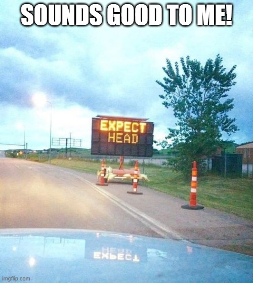 Expect... | SOUNDS GOOD TO ME! | image tagged in sex jokes | made w/ Imgflip meme maker