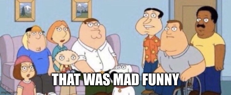 Damn bro you got the whole squad laughing | THAT WAS MAD FUNNY | image tagged in damn bro you got the whole squad laughing | made w/ Imgflip meme maker