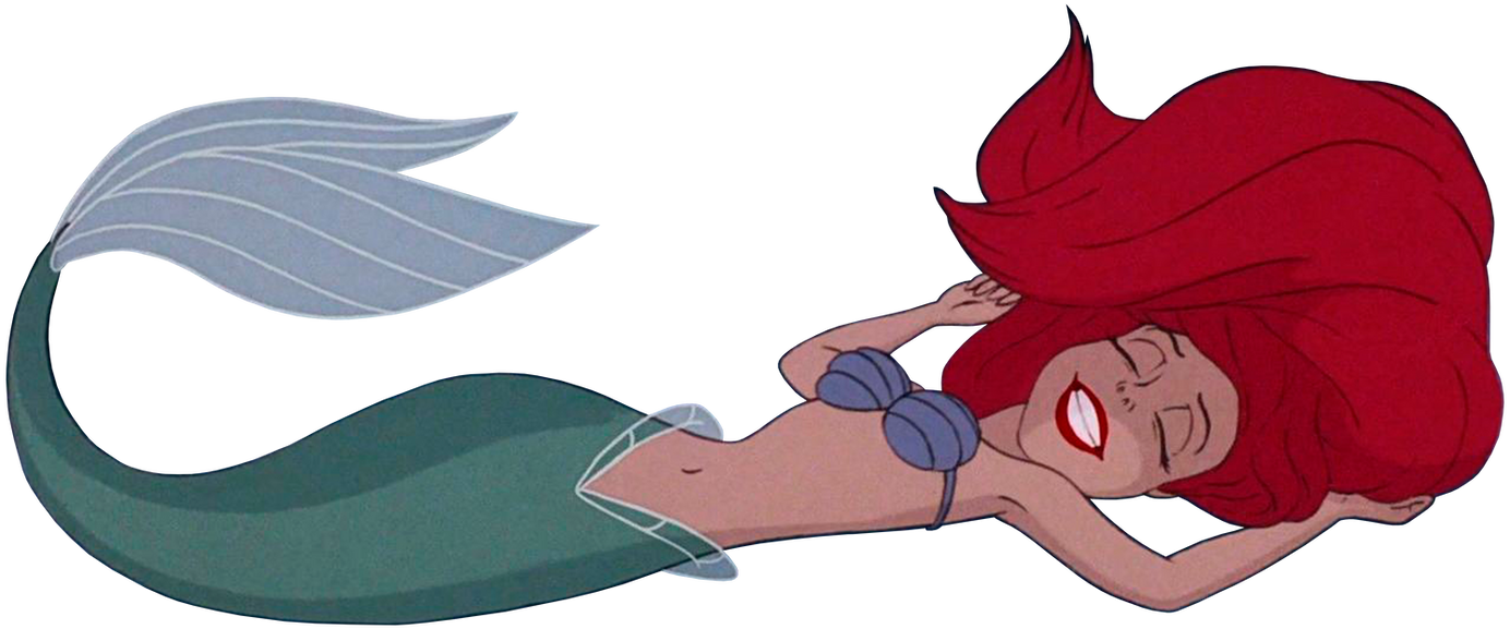 ariel laying on her back Blank Meme Template