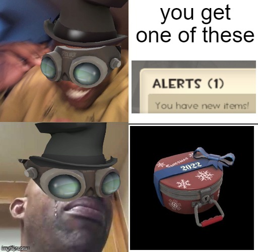 any free to play tf2 player can relate | you get one of these | image tagged in tf2,bad meme,why did i make this,why are you reading the tags,why am i doing this | made w/ Imgflip meme maker