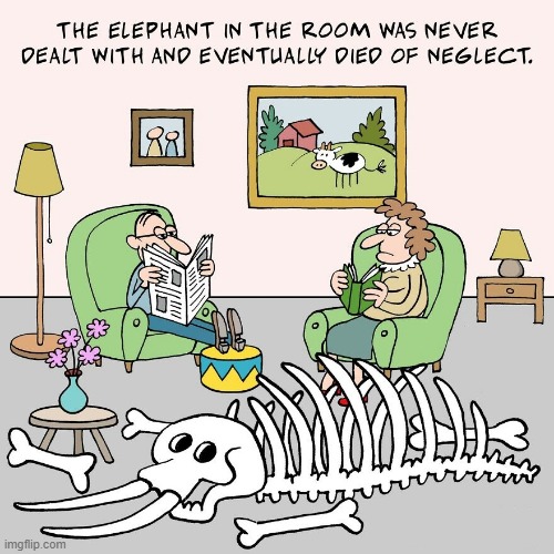 The Elephant in the Room | image tagged in comics | made w/ Imgflip meme maker