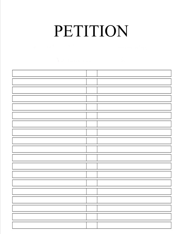 The Blank petition Blank Meme Template