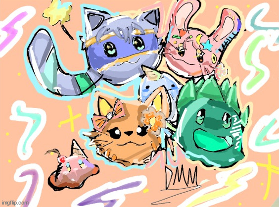 LOOK AT THEM (yooo what if i made these like a secret style ver of them) | image tagged in my slime rancher ocs drawn by deku | made w/ Imgflip meme maker