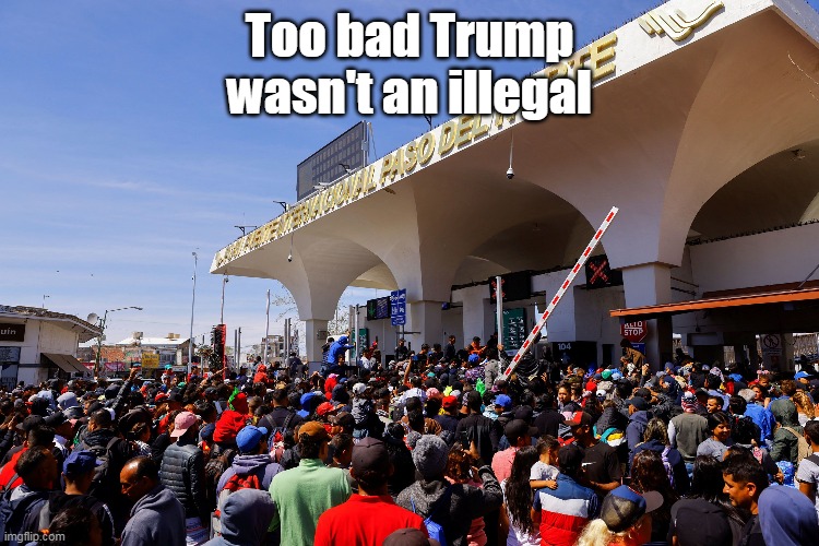 Too bad Trump wasn't an illegal | made w/ Imgflip meme maker
