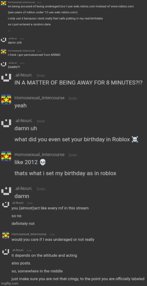 Here's all the useless info i had(this is literally the first time i actually had a full on memechat convo) | made w/ Imgflip meme maker