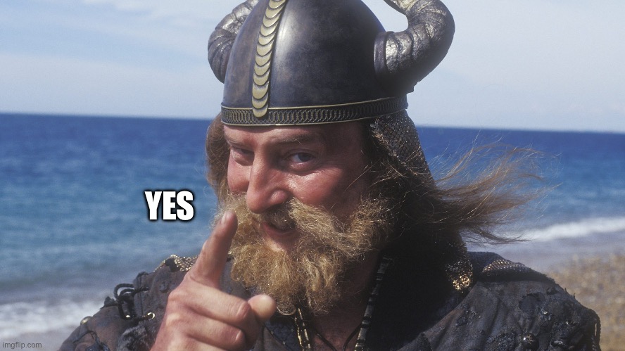 HELL YES VIKING | YES | image tagged in hell yes viking | made w/ Imgflip meme maker