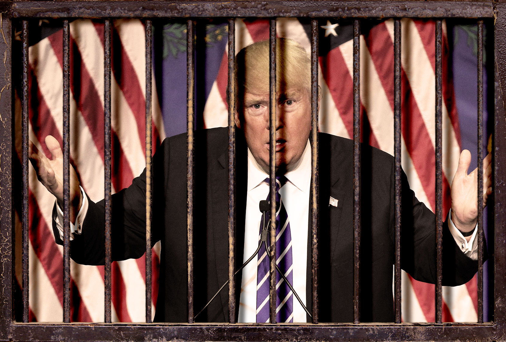 Donald Trump - prison, jail Blank Meme Template