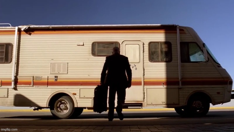 Walter White and RV | image tagged in walter white and rv | made w/ Imgflip meme maker