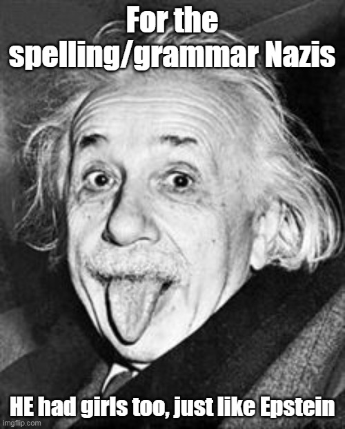 For the spelling/grammar Nazis HE had girls too, just like Epstein | made w/ Imgflip meme maker