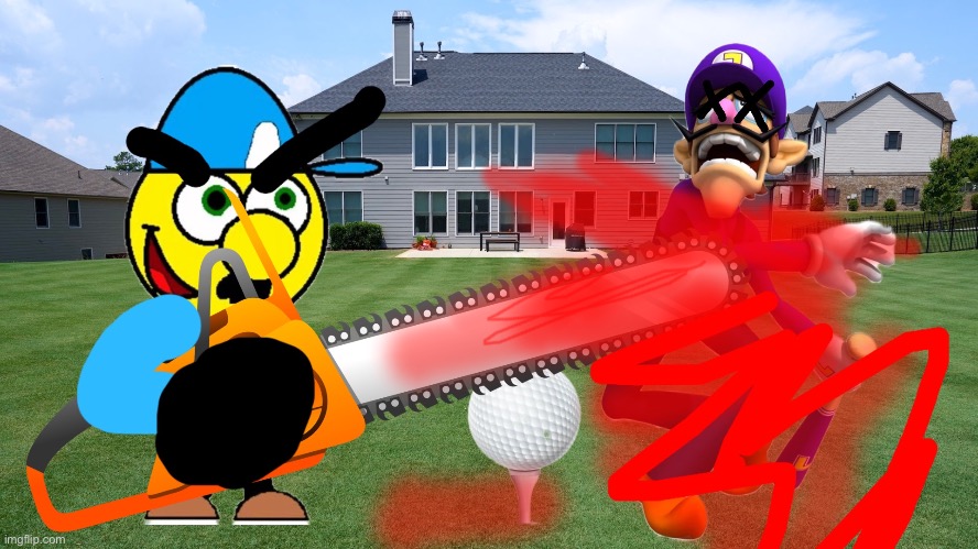 Waluigi dies In From Attack On Bluiguini.M4A | image tagged in wario dies | made w/ Imgflip meme maker