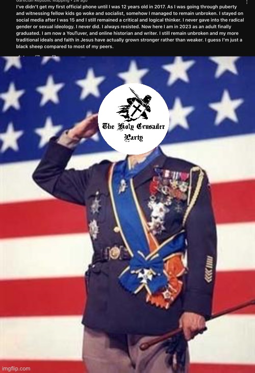 We need more people like this guy | image tagged in patton salutes you | made w/ Imgflip meme maker