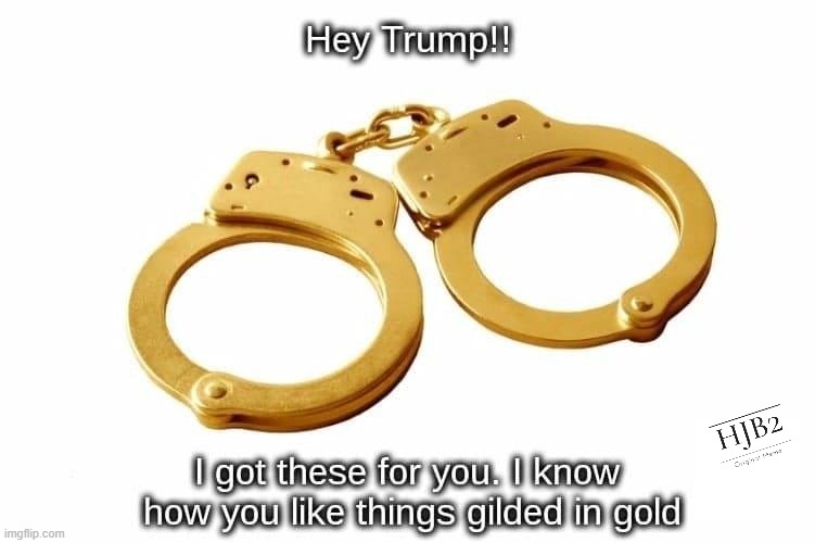 Indictment Fashion Jewelery | image tagged in trump,donald trump,indictment,handcuffs | made w/ Imgflip meme maker