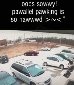 Tough time of parallel parking - Imgflip