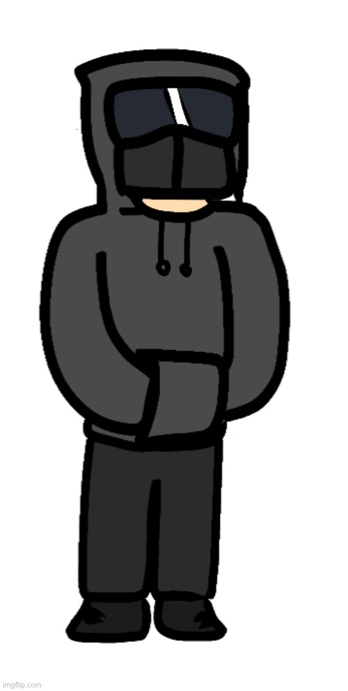 Casual Phantom. It should be noted that he wears a hoodie underneath his vest thingy, which is why he has a hood on at all times | made w/ Imgflip meme maker