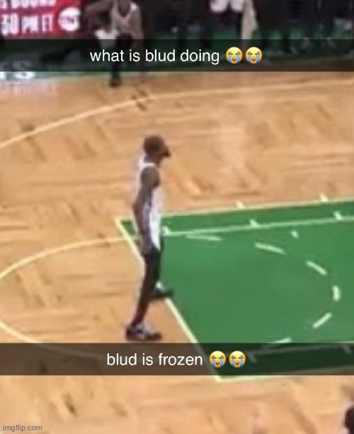 Blud is frozen | image tagged in blud is frozen | made w/ Imgflip meme maker