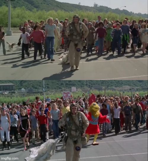 Small Crowd, Big Crowd: Attack of the Killer Tomatoes Blank Meme Template