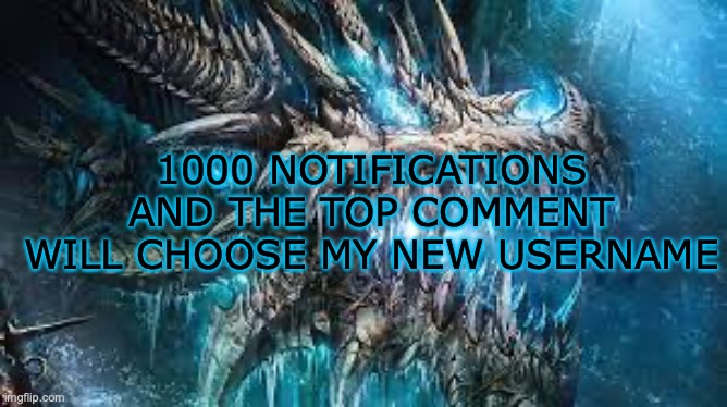 we can dew it | 1000 NOTIFICATIONS AND THE TOP COMMENT WILL CHOOSE MY NEW USERNAME | image tagged in lol,funny,dragon,notifications | made w/ Imgflip meme maker