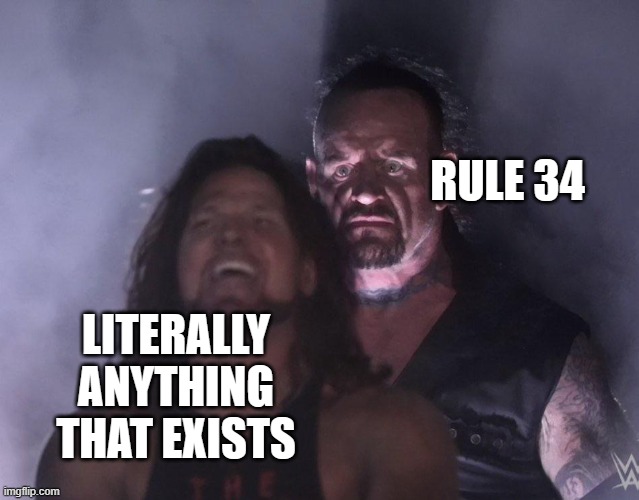 it scares me | RULE 34; LITERALLY ANYTHING THAT EXISTS | image tagged in undertaker,memes,dank memes,my dissapointment is immeasurable and my day is ruined | made w/ Imgflip meme maker
