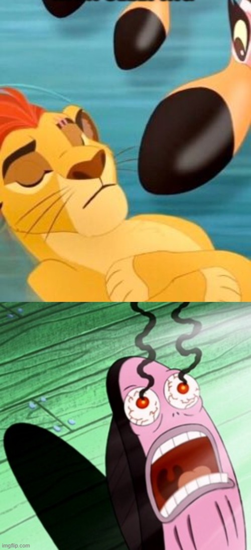 image tagged in kion sleeping for no reason,burning eyes | made w/ Imgflip meme maker