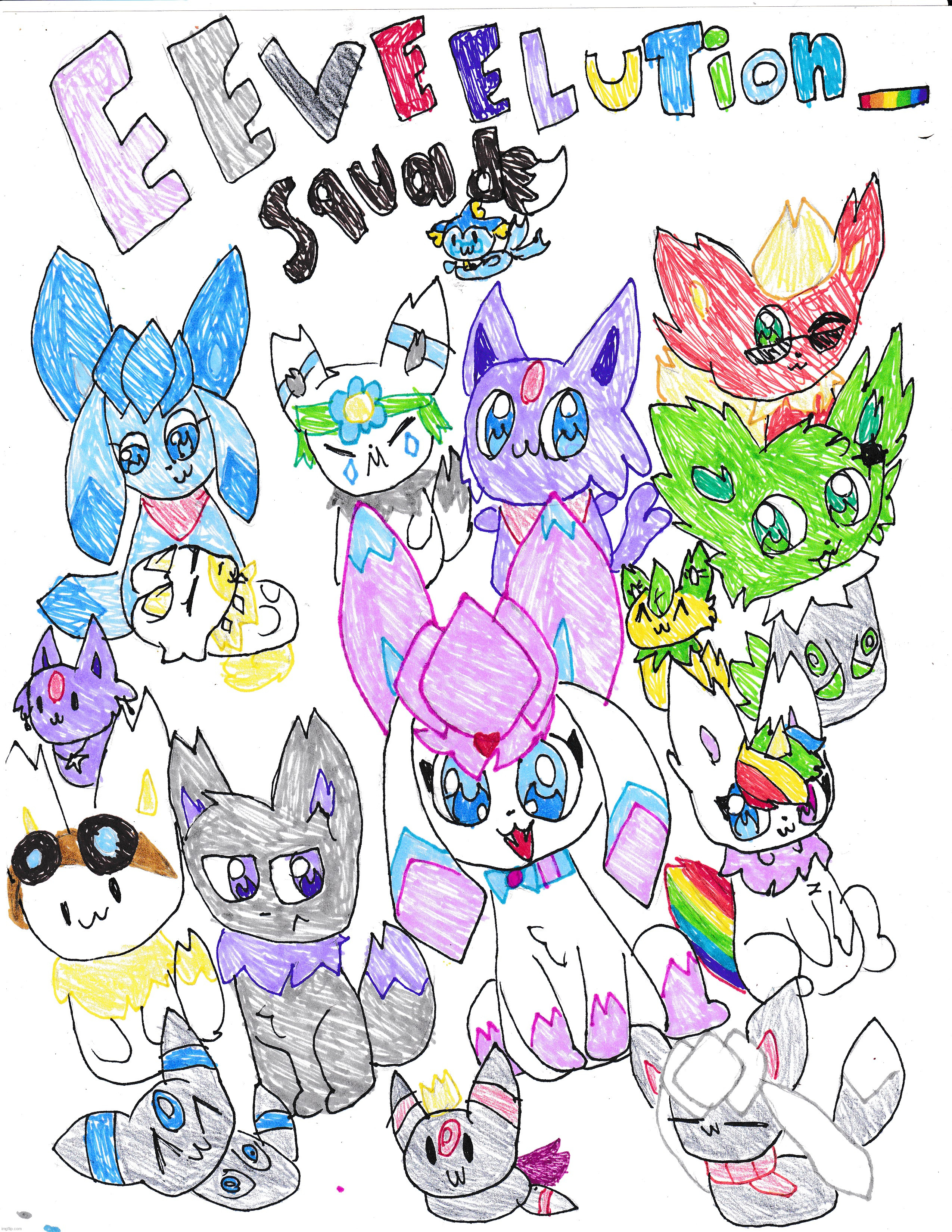 (reposting here) Eeveelution_Squad poster,, | made w/ Imgflip meme maker