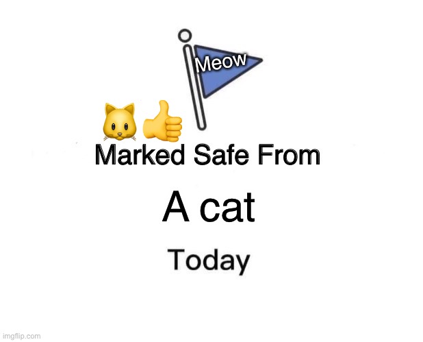 Cat said yes | Meow; 🐱👍; A cat | image tagged in memes,marked safe from | made w/ Imgflip meme maker