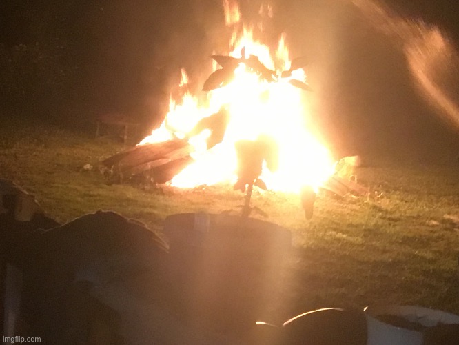 A giant fire that my dad is too scared to extinguish. | made w/ Imgflip meme maker