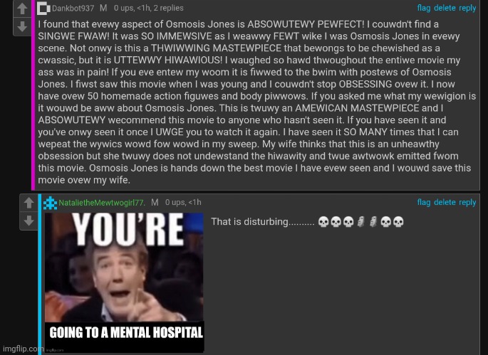 I don't think dankbot is okay....... (the osmosis jones movie is pretty good but hes just going too far...) | made w/ Imgflip meme maker