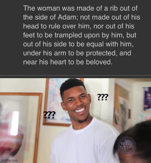 The Bible makes no sense most of the time | image tagged in black guy question mark | made w/ Imgflip meme maker