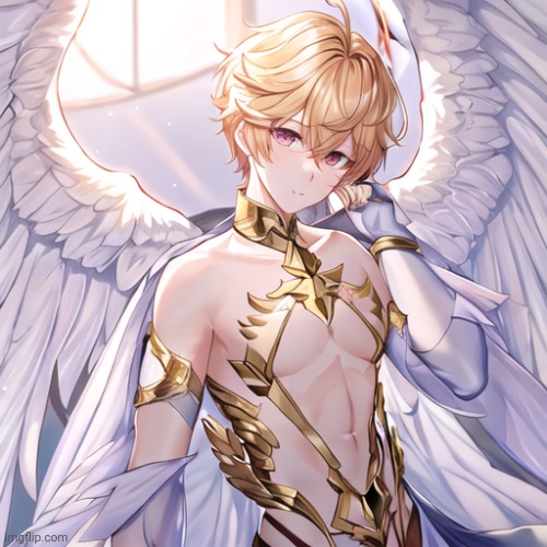 Andrew the femboy angel (in my oc universe, angels look like this -w-) | made w/ Imgflip meme maker