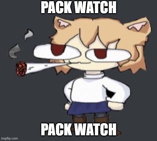 neco arc packwatch | PACK WATCH; PACK WATCH | image tagged in neco arc smoke | made w/ Imgflip meme maker