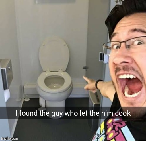 Markiplier Pointing | I found the guy who let the him cook | image tagged in markiplier pointing | made w/ Imgflip meme maker