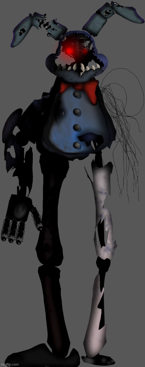 Withered Bonnie Redesign(White Legs Are White Pants) | image tagged in fnaf,bonnie | made w/ Imgflip meme maker