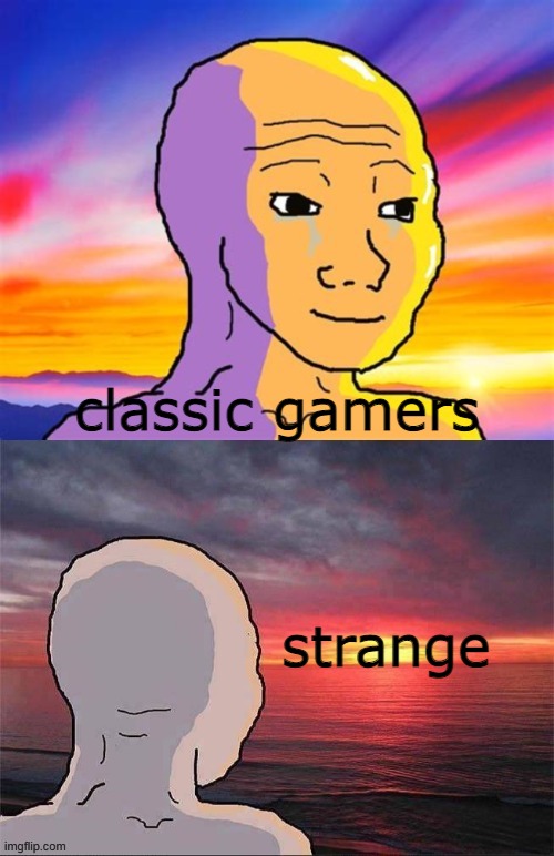 ABSOLOT NOSTALGIA(only true gamers whill remember) | classic gamers; strange | image tagged in wojak nostalgia,true nostalgia,true,forgotin games,remember | made w/ Imgflip meme maker