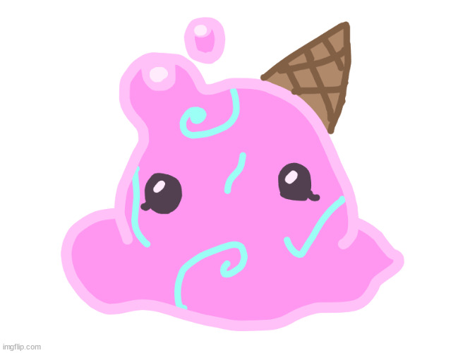 ice cream the puddle slime | image tagged in ice cream the puddle slime | made w/ Imgflip meme maker